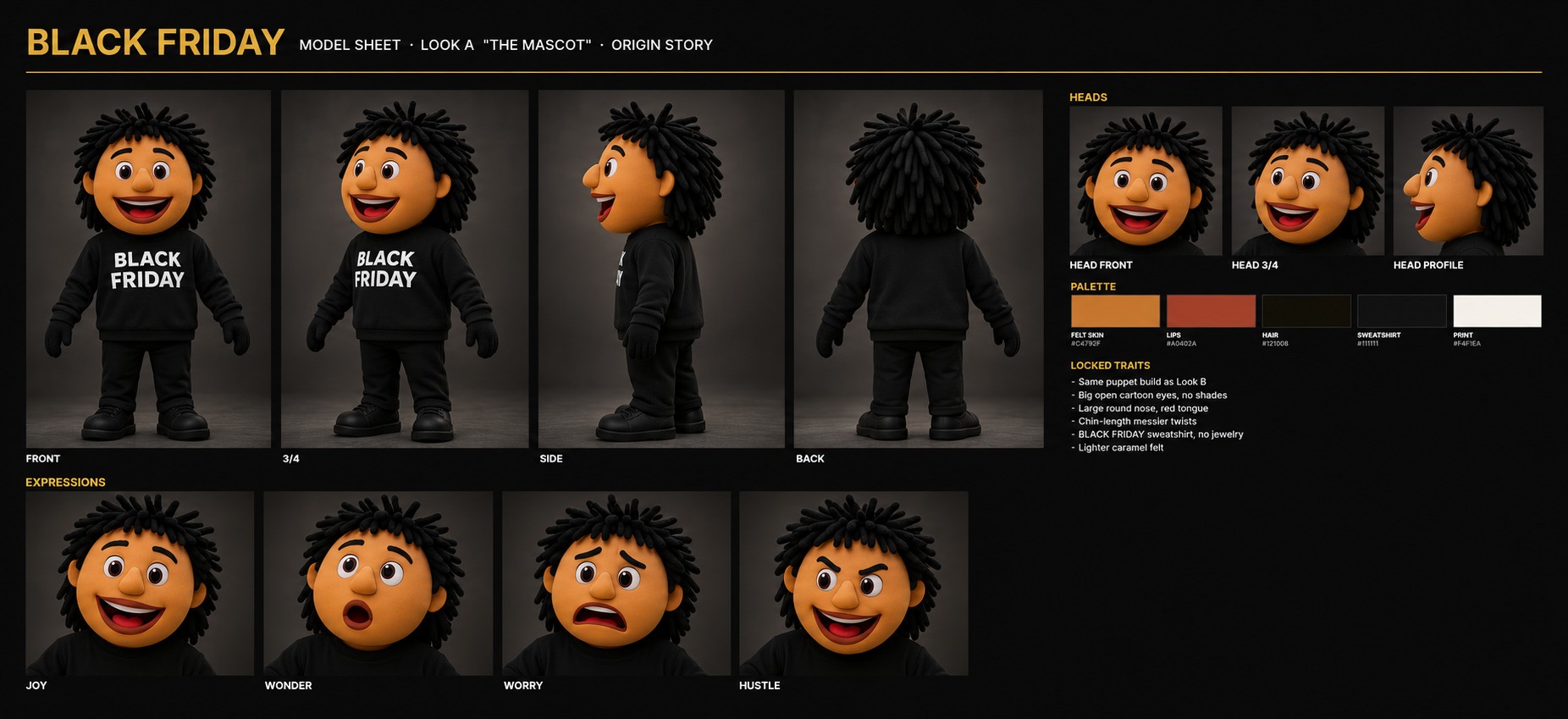 Black Friday Look A model sheet
